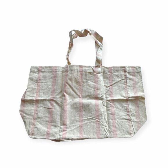 Sezane Canvas Large Tote Bag , Pink stripes, Never used, - Picture 2 of 5